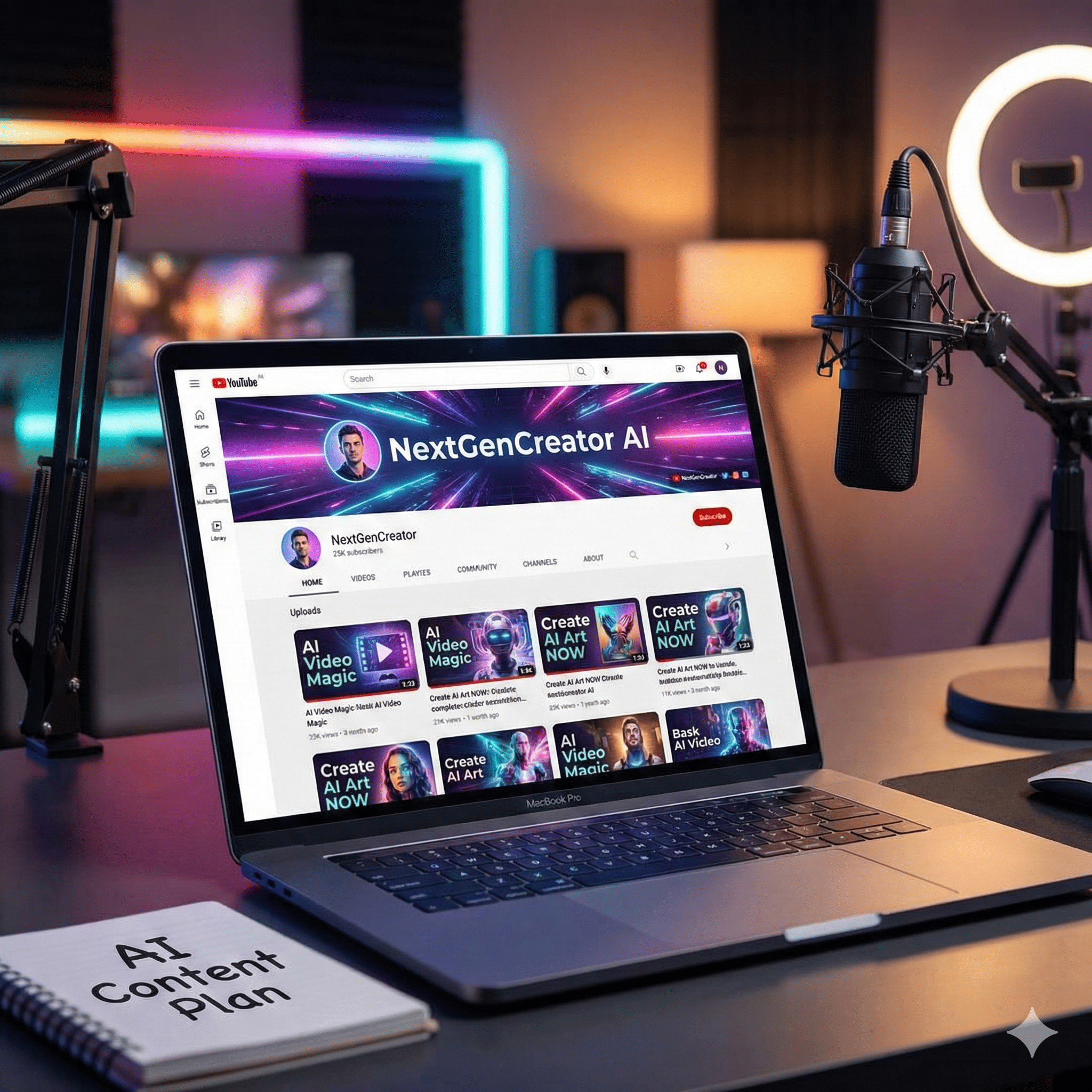 AI Creator - YouTube Channel with 10 Videos